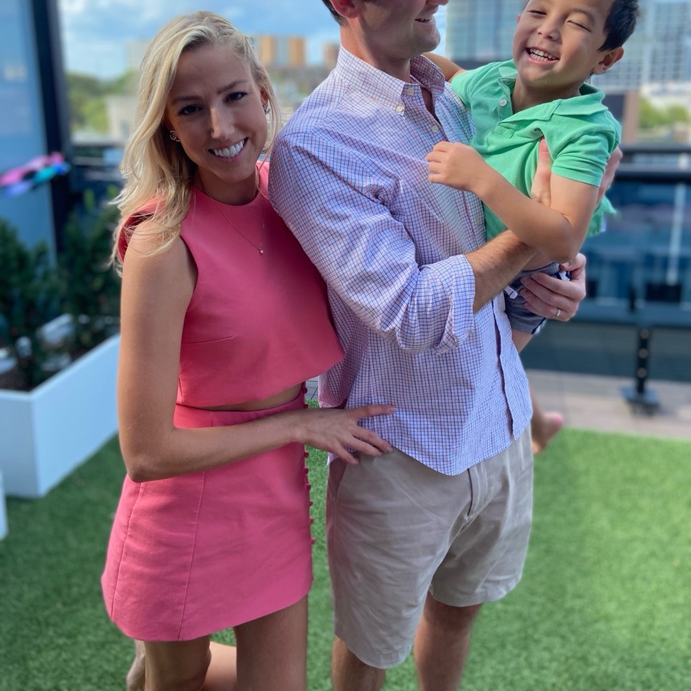 Zara Vibrant Pink Top and Skirt Set